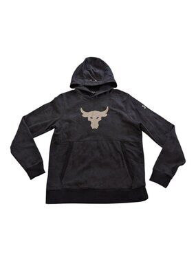 Under Armour Project Rock Pullover Hoodie Size M Threadborne Coldgear Fleece